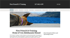 Desktop Screenshot of firstfriendk9.com